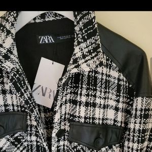 Zara tweed long coat